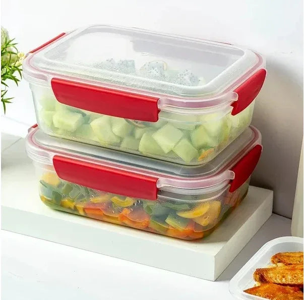 5-Pack Stackable Airtight Food Storage Containers with Leakproof Snap Lock Lids – BPA-Free Meal Prep & Kitchen Organization Set