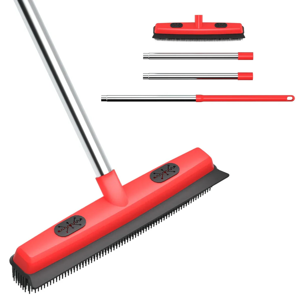2-in-1 Pet Hair Removal Broom | Effective Squeegee & Grooming Tool for Carpets