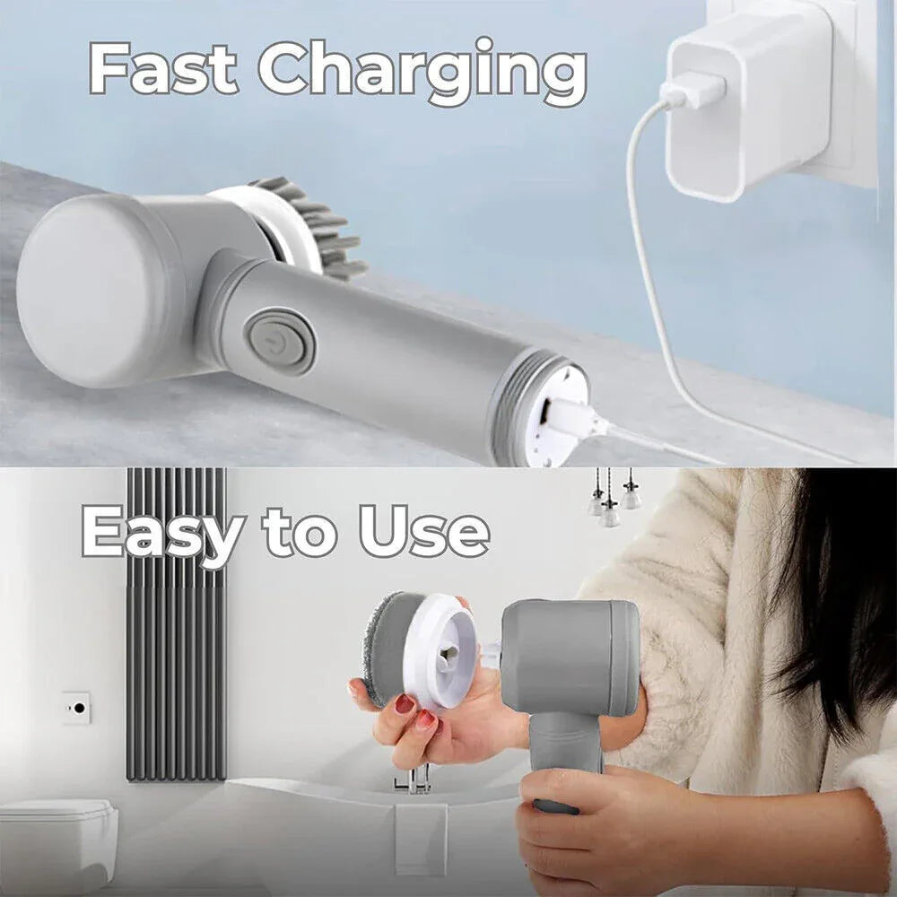 Electric Cordless Cleaning Brush Spin Scrubber