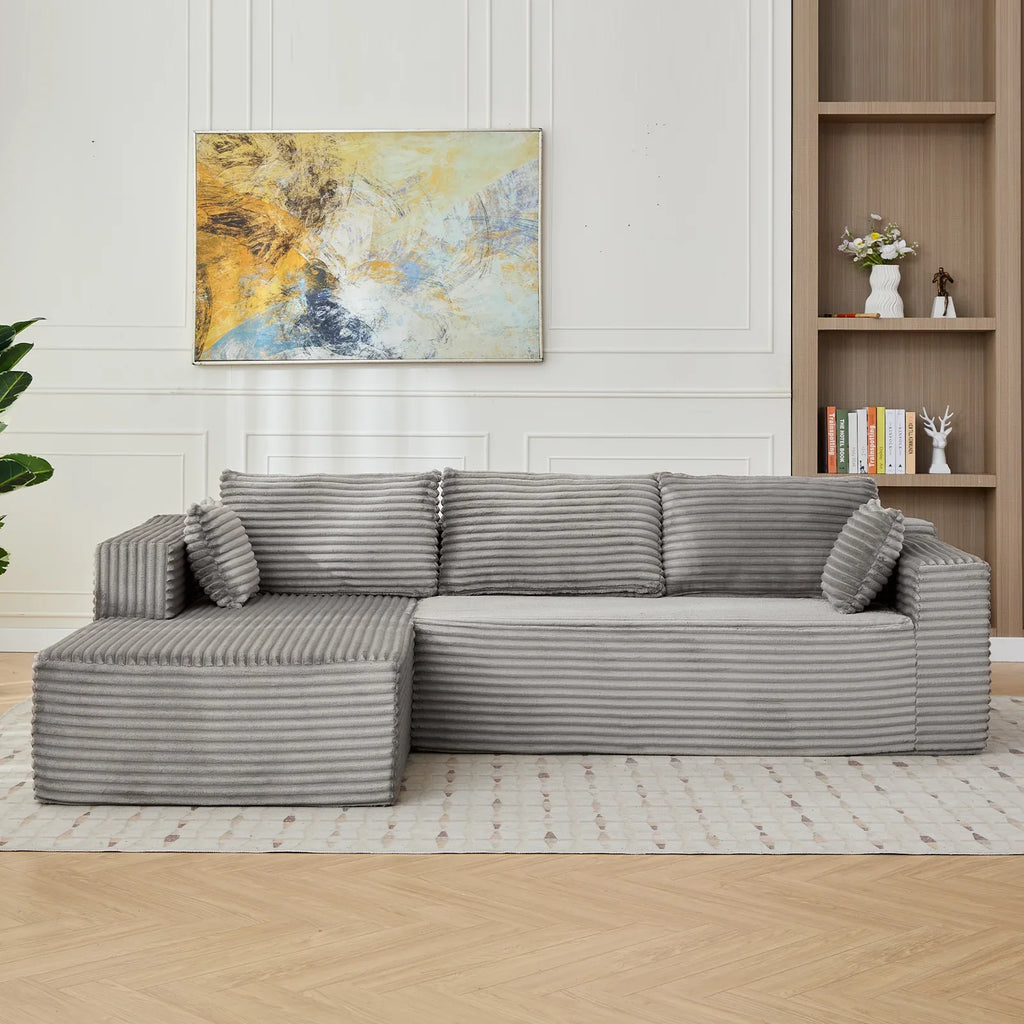 Modern Modular Sectional Sofa with Chaise – Deep Seat L-Shape Couch for Living Room & Bedroom