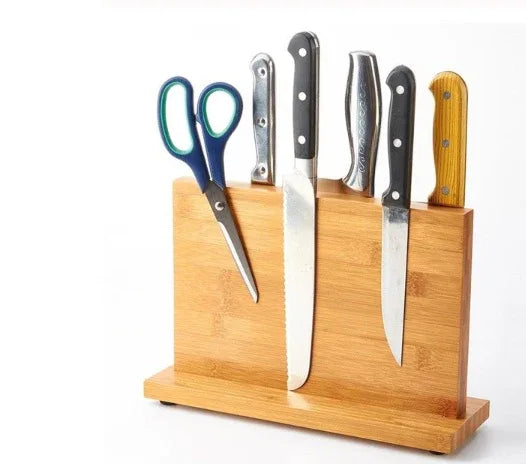 Magnetic Knife Holder Wall Mount – Space-Saving Kitchen Knife Organizer Rack with Strong Magnetic Strip