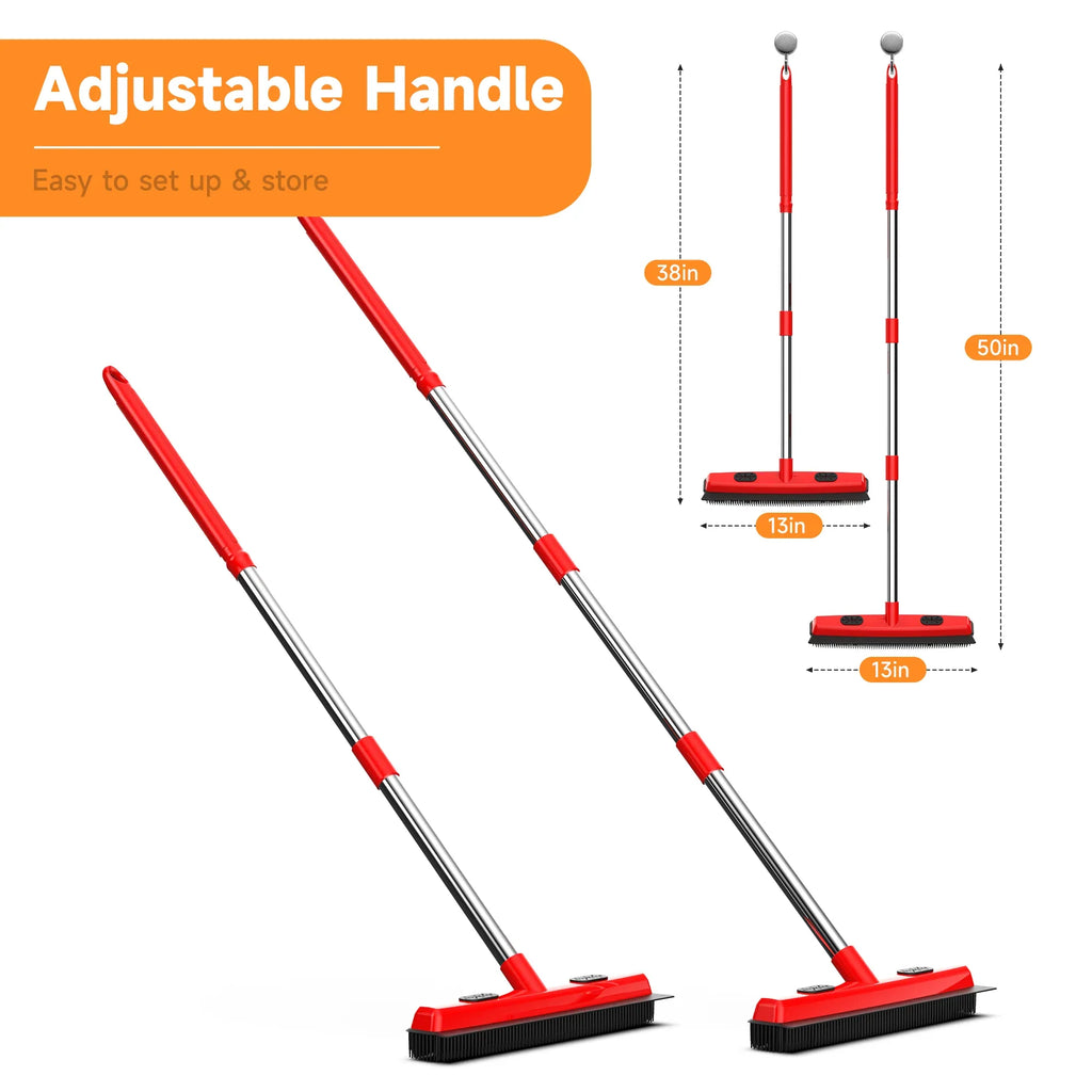 2-in-1 Pet Hair Removal Broom | Effective Squeegee & Grooming Tool for Carpets
