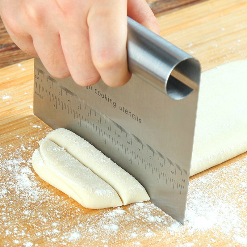 Stainless Steel Pastry Cutter & Pizza Dough Scraper Set – Baking & Kitchen Tools
