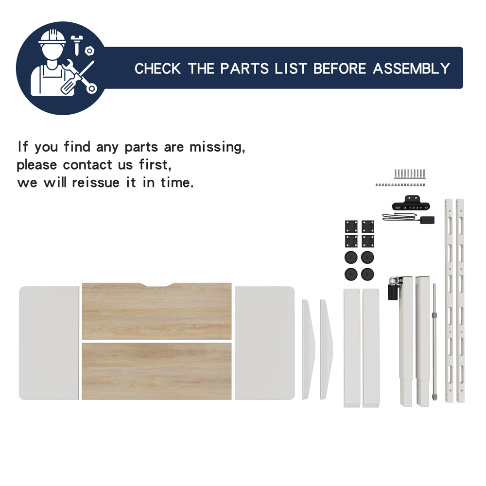 Electric Standing Desk – 55” Height Adjustable Sit-Stand Desk for Home Office & Gaming