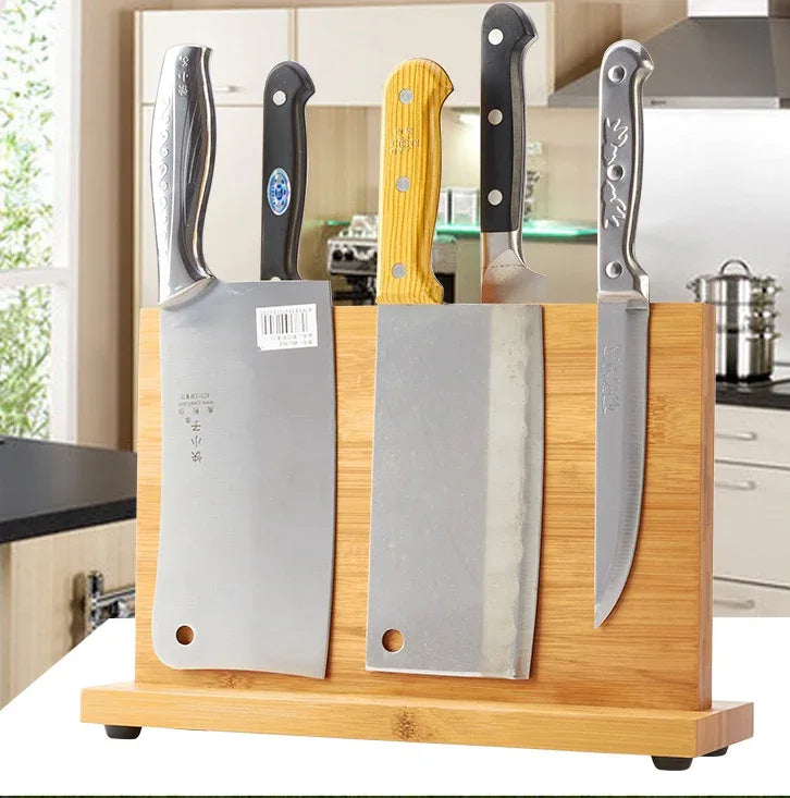 Magnetic Knife Holder Wall Mount – Space-Saving Kitchen Knife Organizer Rack with Strong Magnetic Strip