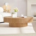 Modern Handmade Drum Coffee Table – Luxury Round Wooden Center Table for Living Room Decor