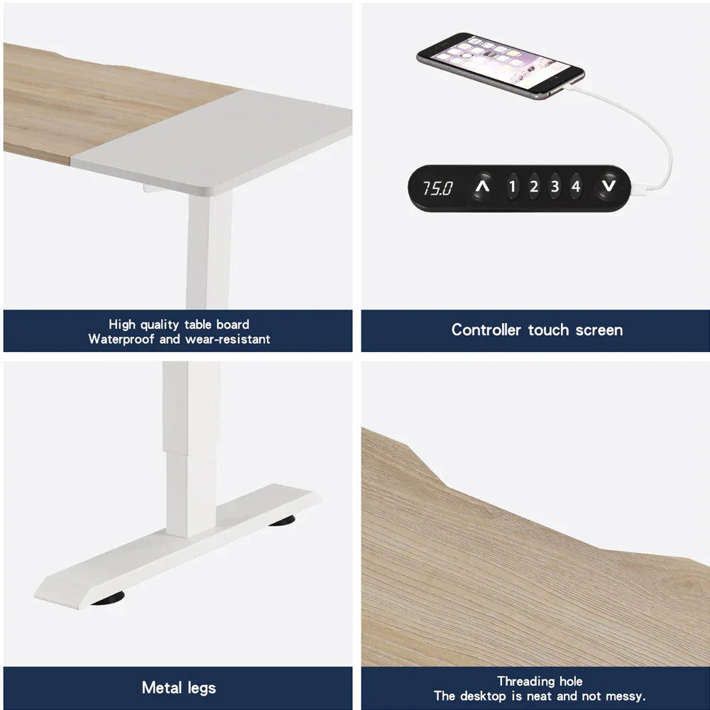Electric Standing Desk – 55” Height Adjustable Sit-Stand Desk for Home Office & Gaming