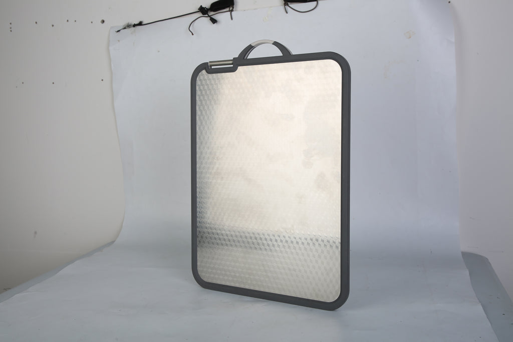 2Pcs Double Sided Cutting Board Stainless Steel