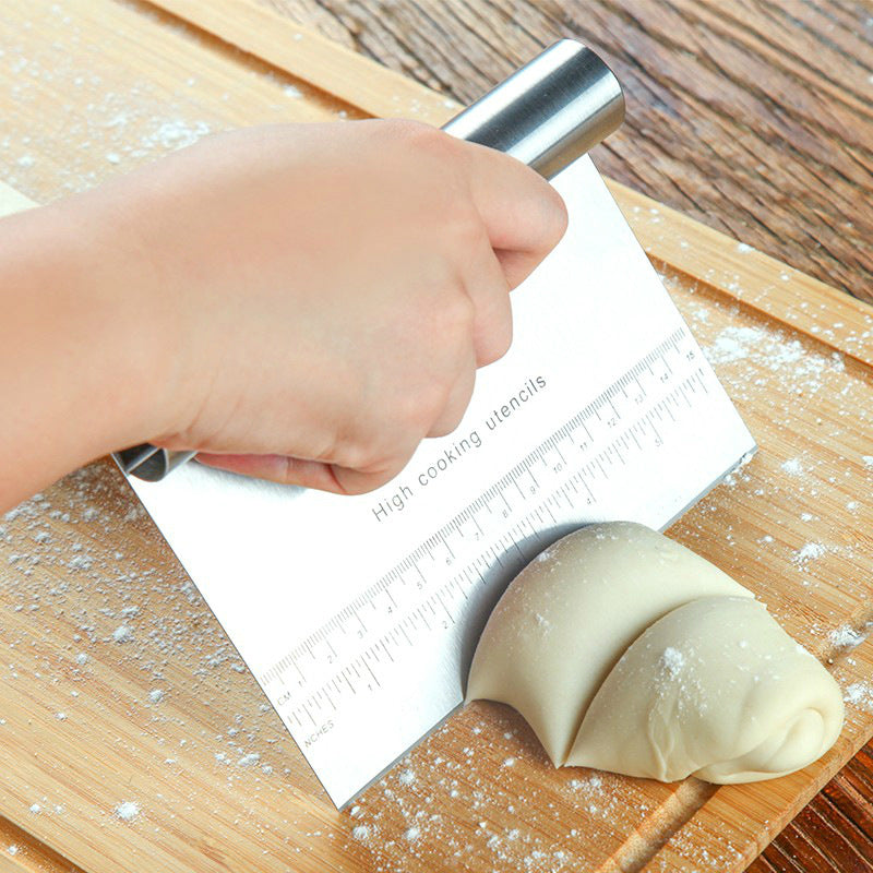 Stainless Steel Pastry Cutter & Pizza Dough Scraper Set – Baking & Kitchen Tools