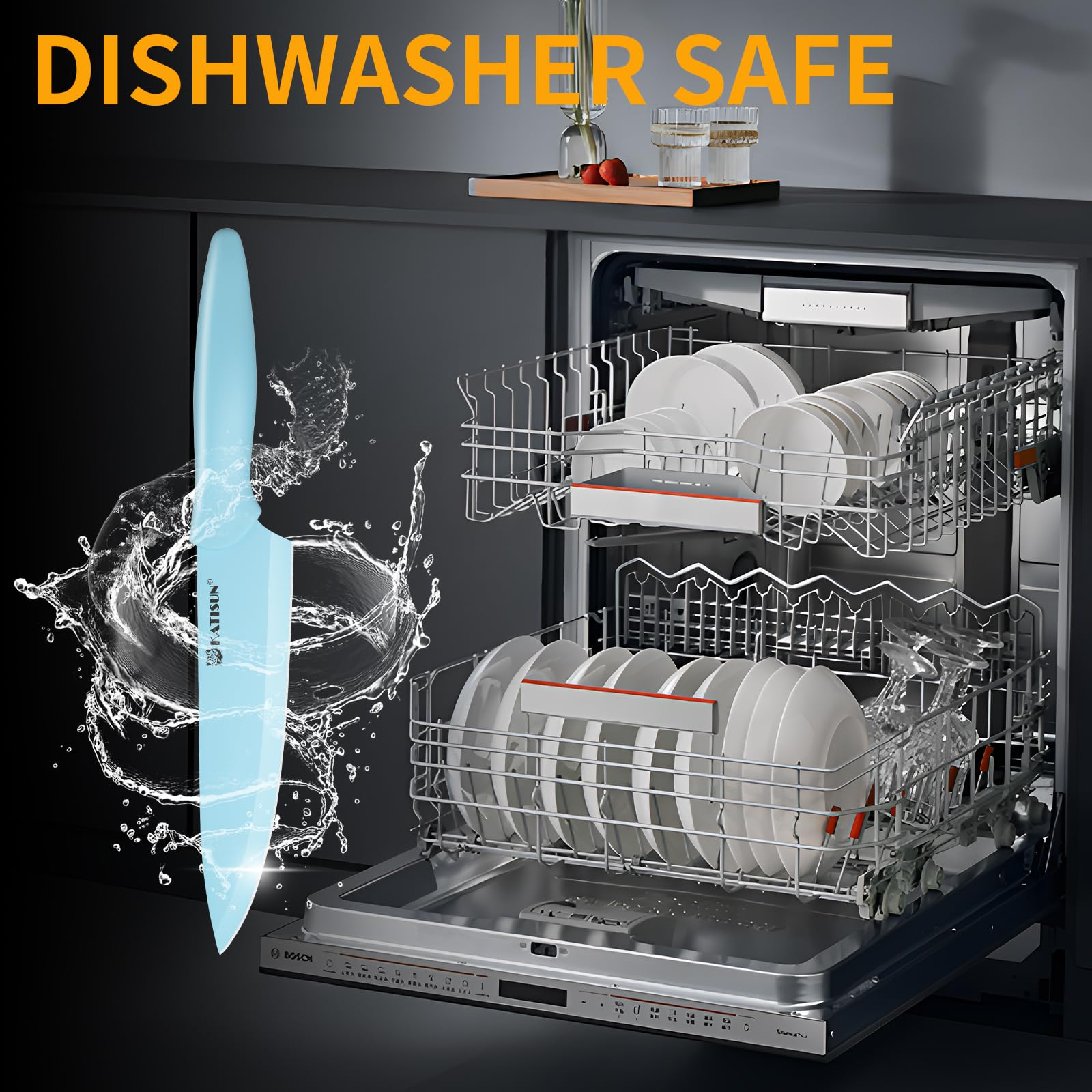 Kitchen Knife Set With Block