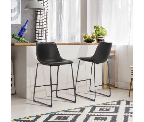 Modern Dining Chairs for Home, Kitchen, Office & Island – Comfortable Upholstered Seat (Set of 2)