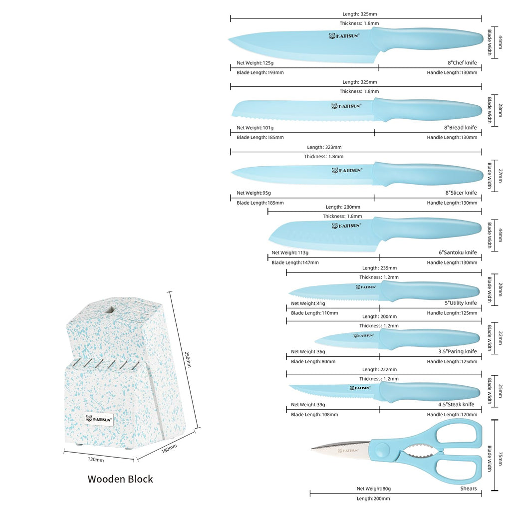 Kitchen Knife Set With Block