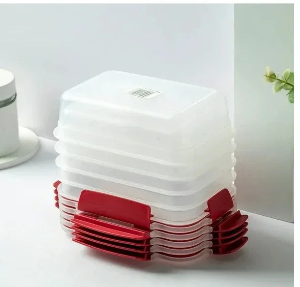 5-Pack Stackable Airtight Food Storage Containers with Leakproof Snap Lock Lids – BPA-Free Meal Prep & Kitchen Organization Set