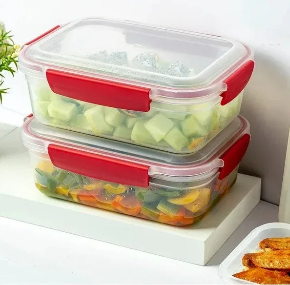 5-Pack Stackable Airtight Food Storage Containers with Leakproof Snap Lock Lids – BPA-Free Meal Prep & Kitchen Organization Set