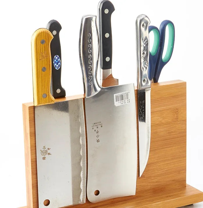 Magnetic Knife Holder Wall Mount – Space-Saving Kitchen Knife Organizer Rack with Strong Magnetic Strip
