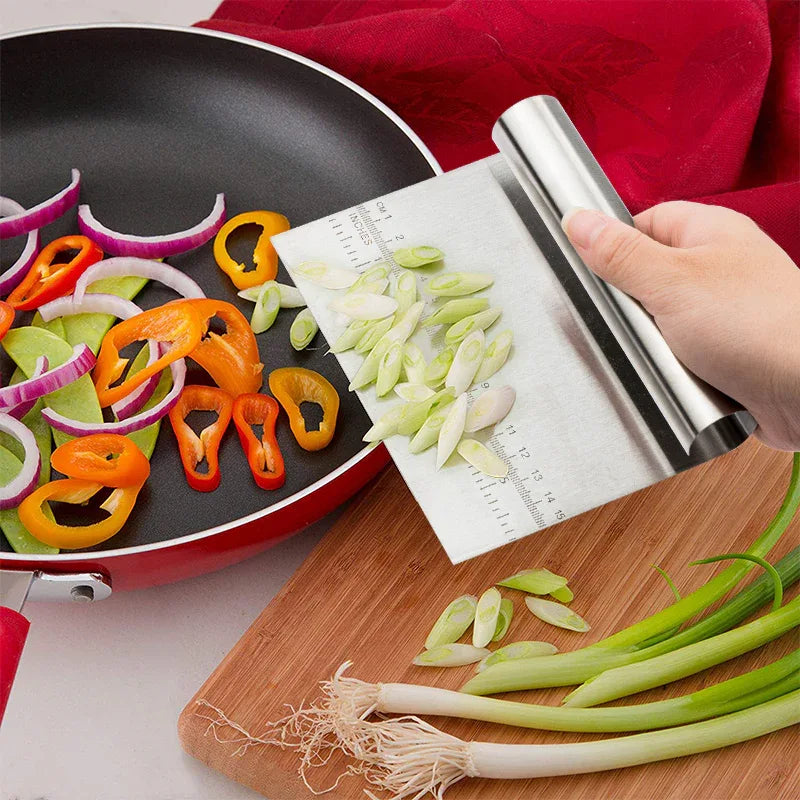 Stainless Steel Pastry Cutter & Pizza Dough Scraper Set – Baking & Kitchen Tools