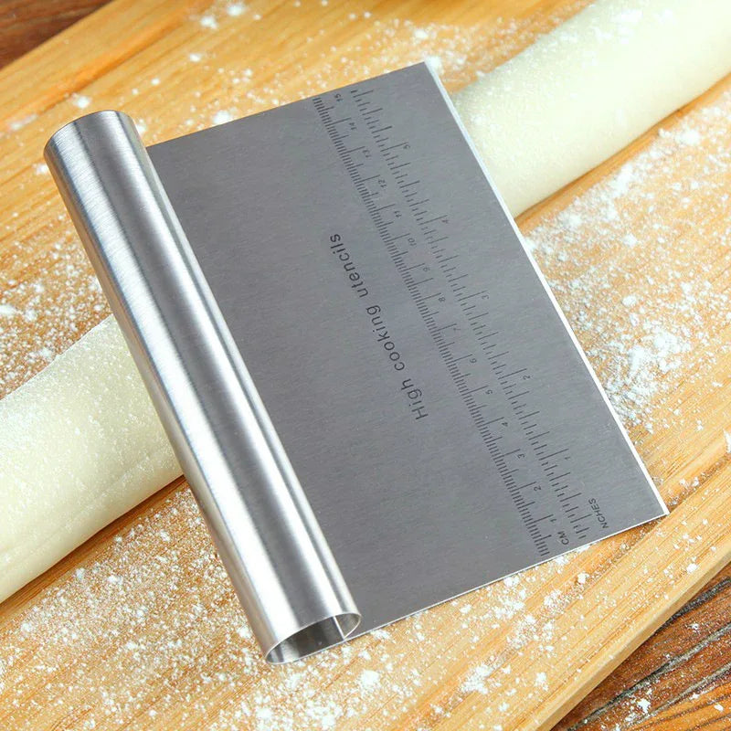 Stainless Steel Pastry Cutter & Pizza Dough Scraper Set – Baking & Kitchen Tools